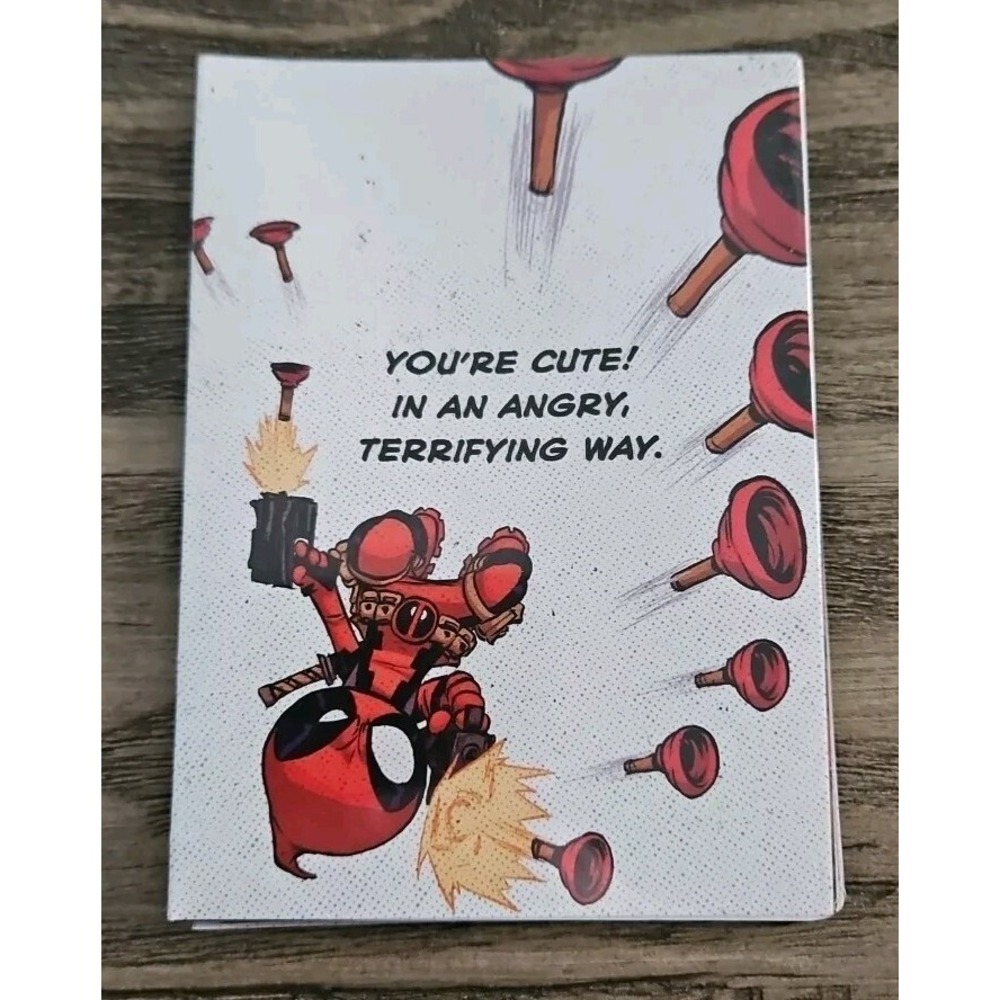 Deadpool Club Merc Loot Crate Excl Set of 6 Deadpool Valentine's Cards Sealed